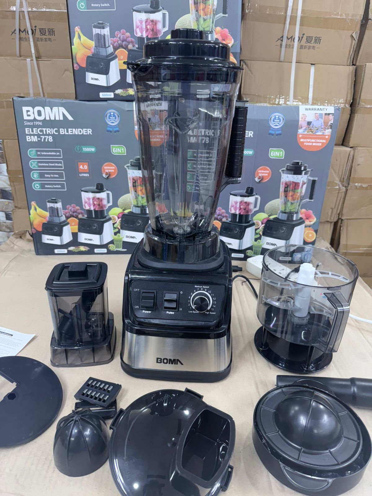 German Lot Imported Boma  BM 778 6-in-1 4L Blender