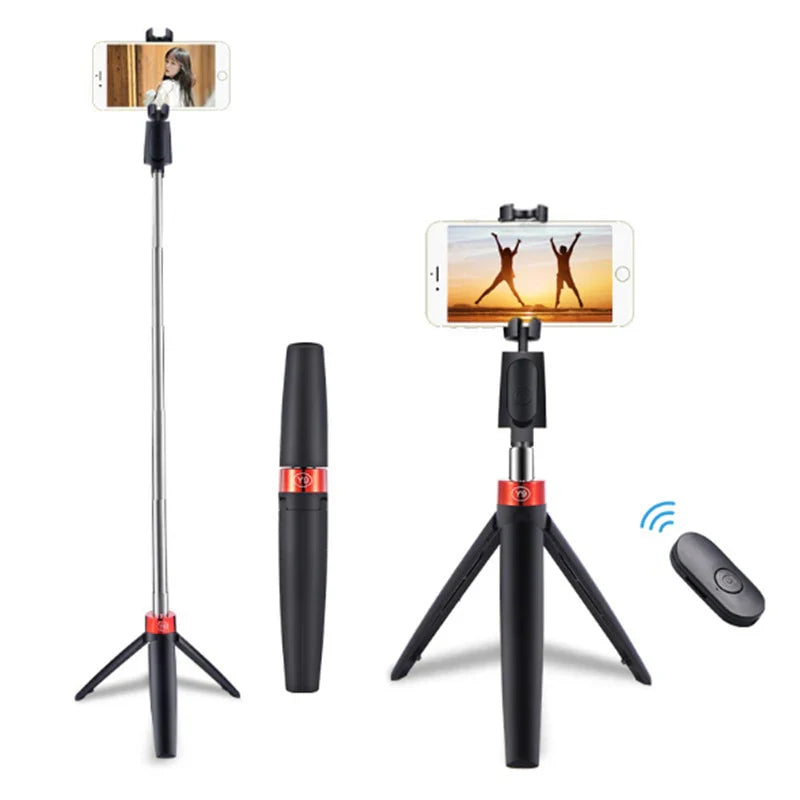 3 in 1 Wireless Bluetooth Selfie Stick Mini Portable Mobile Phone Tripod Foldable Selfie Stick Bluetooth Remote